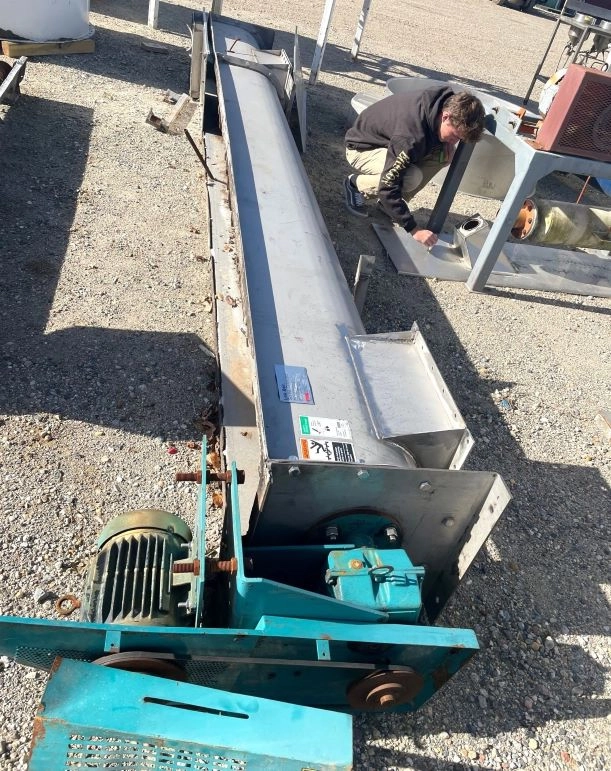 18" wide X 16'6" Lgth Paddle/Screw conveyor