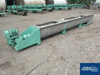 20" x 201" Spaans Screw Conveyor, S/S, 5 HP