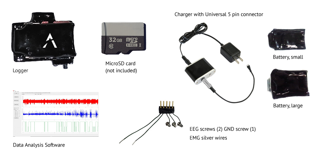 Wireless EEG & EMG Recording Device in Mice