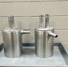 Custom Fabricated Dual 2" Inlet Stainless Steel Vacuum Filter Canister