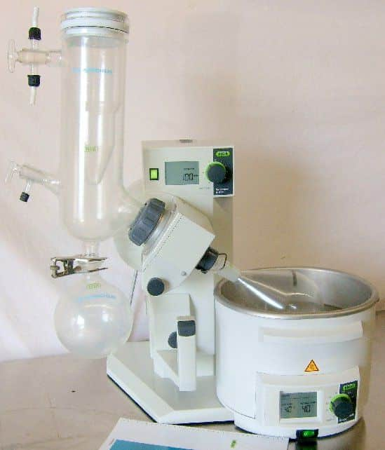 Buchi R215 Rotary Evaporator with C glassware package - pump, vacuum control and woulff bottle available at additional cost