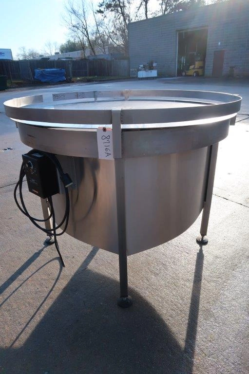 48 In. Diameter Rotary Unscrambling/Accumulating Table Stock #8716A