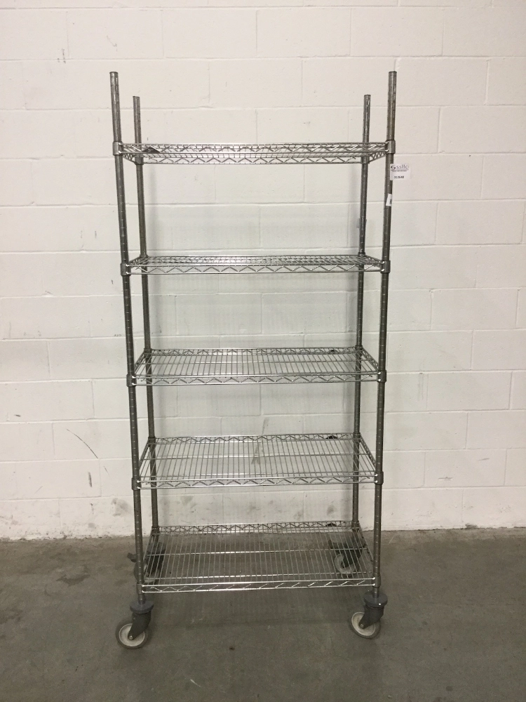 6' Metro Max Antimicrobial Portable Shelving Unit