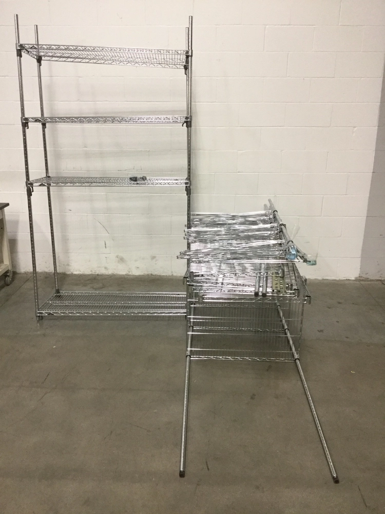 Miscellaneous Lot of Disassembled Wire Shelving Units