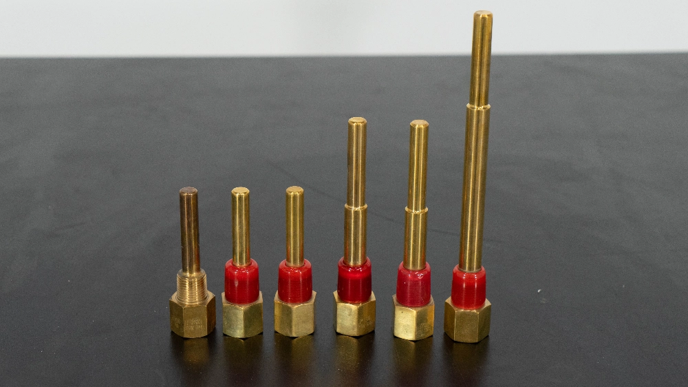 Brass Temperature Wells - Quantity 6