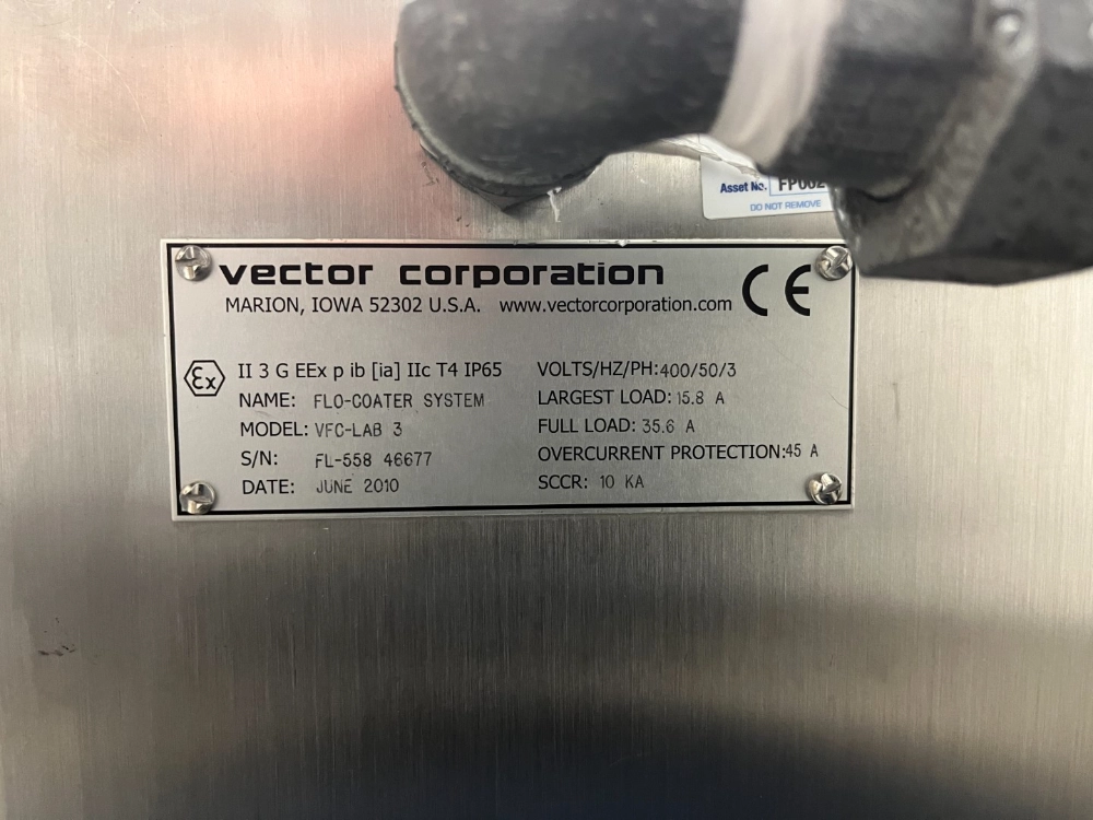 Freund Vector VFCLAB 3 Granurex Multi Purpose FloCoater System