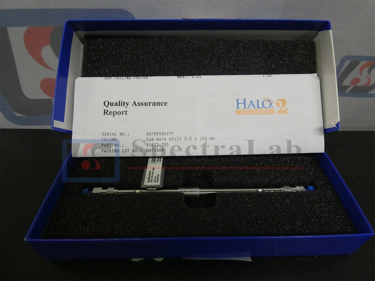 Halo Hilic Fused-Core UHPLC Column 2.1mm/3.0mm/4.6mm x 150mm, 2&micro;m/2.7&micro;m
