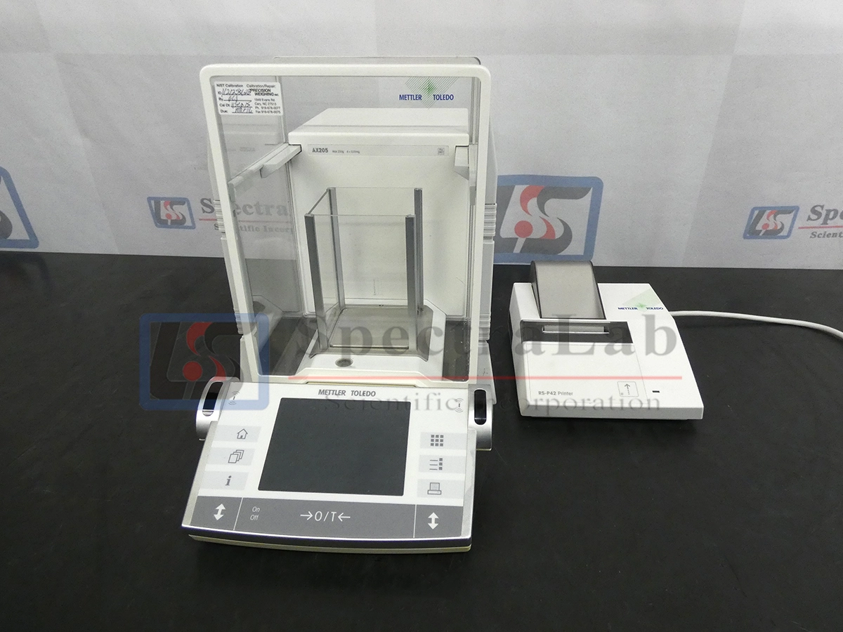 Mettler Toledo AX205DR DeltaRange Analytical Balance with RS-P42 Printer