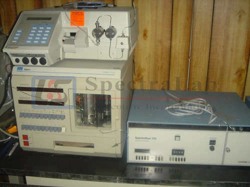 Spectroflow 773 Detector, 712 Autosampler, and Spectro Physics Pump