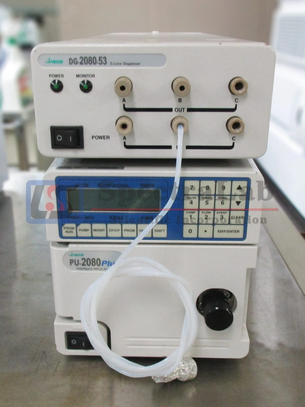 Jasco DG-2080-53 3-Line Degasser with Jasco Pu-2080 Plus Intelligent HPLC Pump