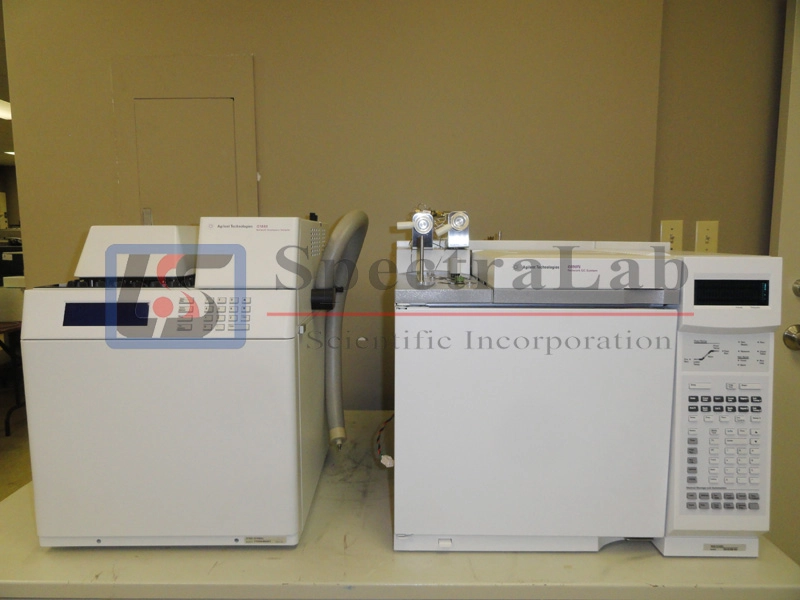 Agilent 6890N network GC system with FID detector and Agilent G1888 network headspace sampler