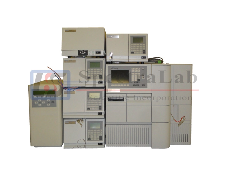 Waters Alliance 2695 HPLC System with 2420 ELSD, 2996 PDA, 2414 RID, 2475 FLD, 2489 UV/Vis, 2465 ECD