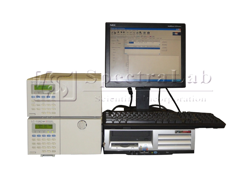 Shimadzu VP Basic Manual HPLC with SPD-10A Uv/Vis Detector and LC-10AD pump