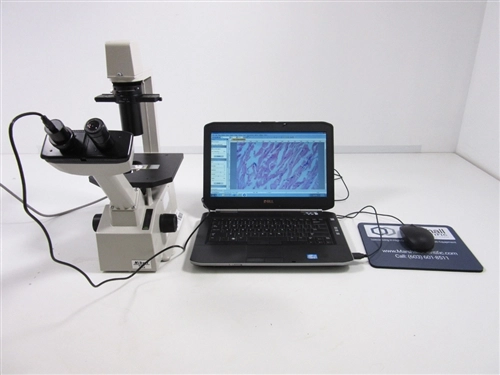 Nikon TMS Inverted Phase Contrast Microscope w/ Computer &amp; Imaging Software