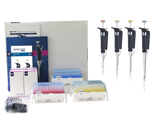 Gilson PIPETMAN G Starter Kit, 4 Pipette Kit, P2G, P20G, P200G, P1000G