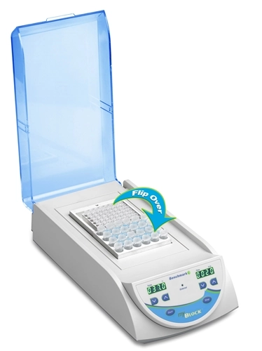 Benchmark BSH5002-2B myBlock ll - digital dry bath with 2 Quick-Flip blocks (BSWCMB) for tubes (0.2 to 2.0ml, PCR strips and PCR plates, 115V