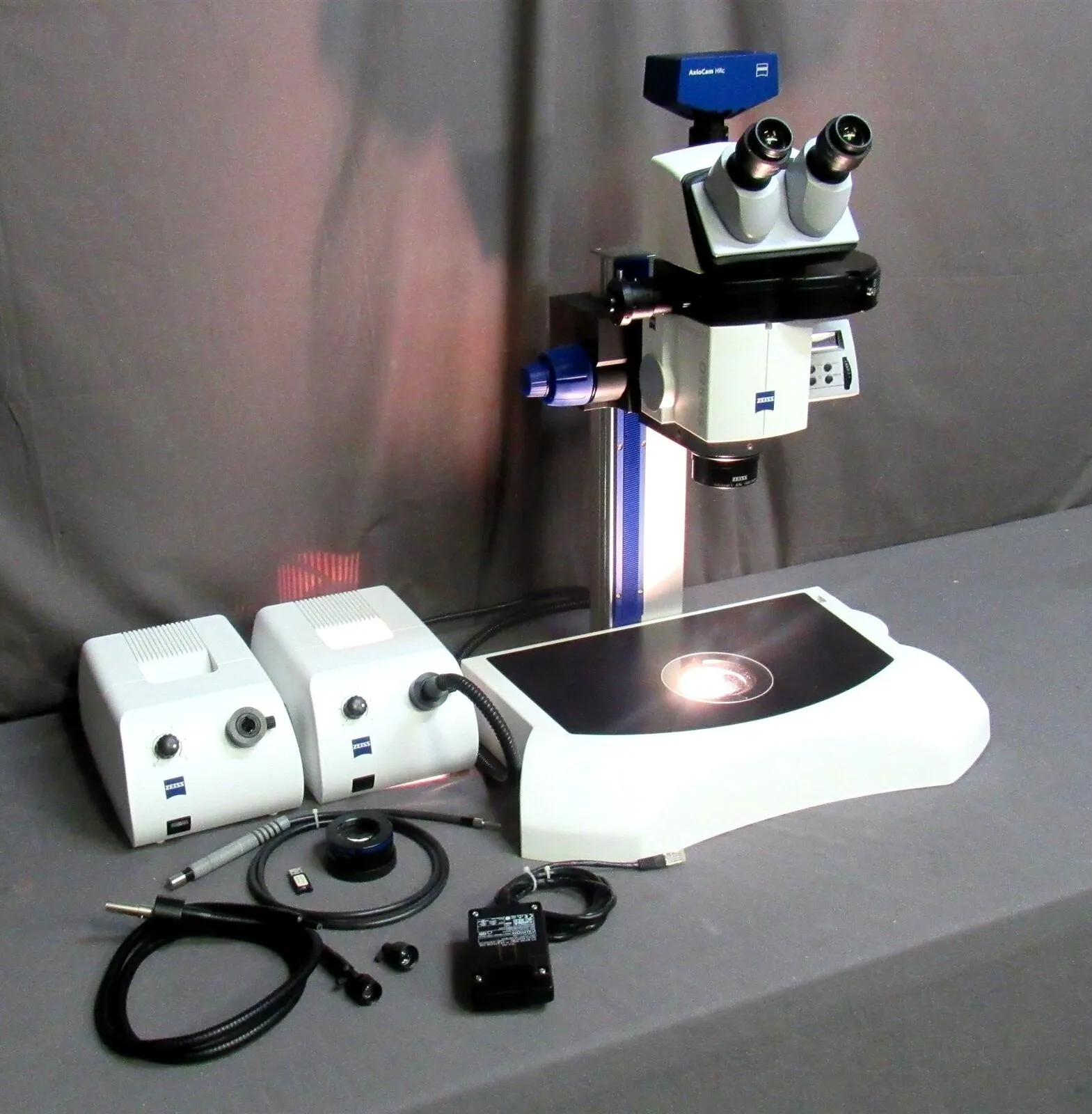ZEISS Discovery V12 TRINOCULAR M2BIO PENTAFLUOR Fluorescence Microscope & CAM