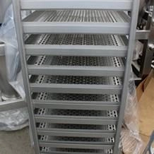 Trolley with 38" x 20" Perforated, Trays, All Stainless Steel