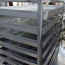Trolley With 36" x 20" Perforated, Trays, All Stainless Steel 9256
