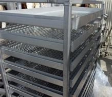 Trolley With 36" x 20" Perforated, Trays, All Stainless Steel 9256