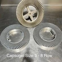 CAPSUGEL Size 3 (8 Row) PD-8 &amp; ULTRA 8 Closing Peg &amp; Filling Rings RECONDITIONED