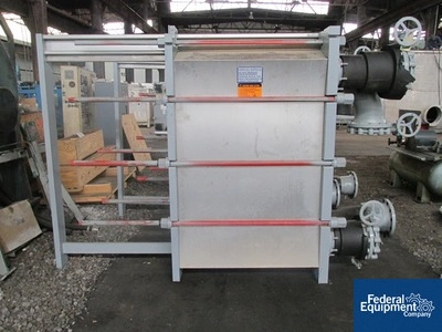 2,460 Sq Ft Alfa Laval Plate Heat Exchanger, S/S, 150#