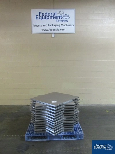 24 Stainless Steel Perforated Trays.