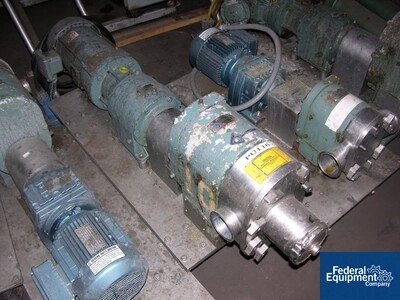 3" TRICLOVER ROTARY LOBE PUMP, S/S, 5 HP