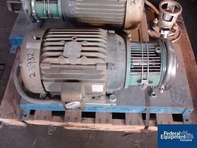 3" x 1" x 8" Tri-Clover Centrifugal Pump, S/S, 20 HP