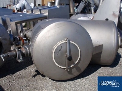 60 Cu Ft P-K Twin Shell Cross-Flow Twin Shell Blender, S/S, 115# Density