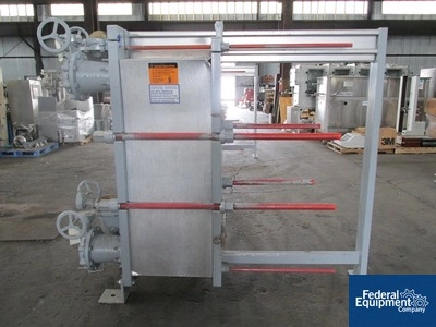 1,630 Sq Ft Alfa Laval Plate Heat Exchanger, S/S, 150#