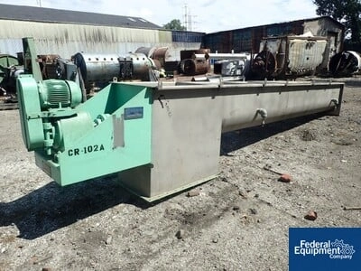 24" x 216" Spaan Screw Conveyor, S/S, 5 HP