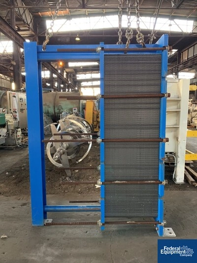 798 Sq Ft APV Plate Heat Exchanger, S/S, 150#