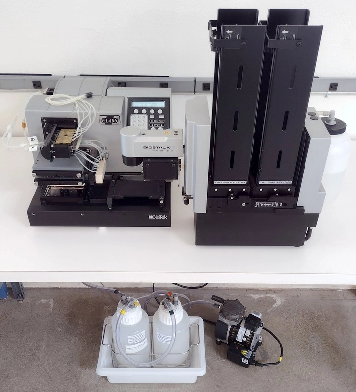 BioTek EL406 Microplate Washer Dispenser with Biostack4