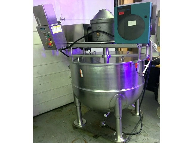 TCC 500 Liter Jacketed Kettle With Scraper Agitator and Temp Recorder