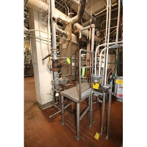 Used 565 Sq Ft APV Crepaco Stainless Steel Plate Heat Exchanger For Sale