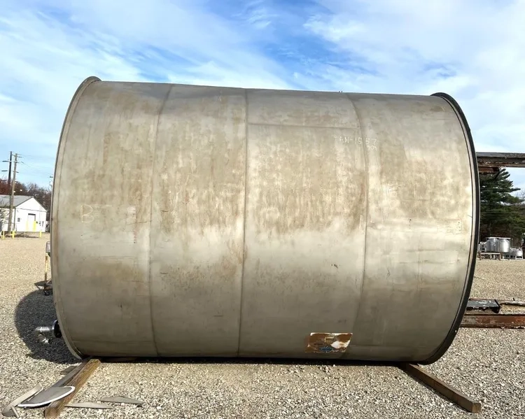 10,000 Gallon Stainless Steel Storage tank with Cone top and Flat bottom