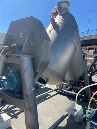 75 c.f. Patterson-Kelley S.S. Twin Shell Blender w/ Liquids-Solids Bar