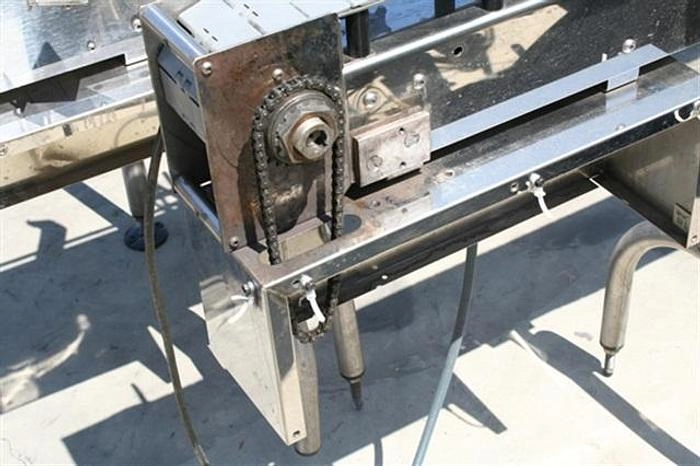 Conveyor, 4" x 12', stainless steel, plastic belt
