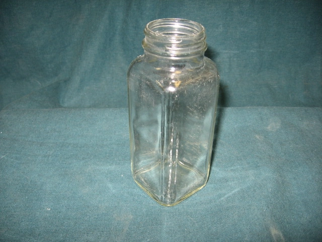 8 oz Glass French Square Bottle