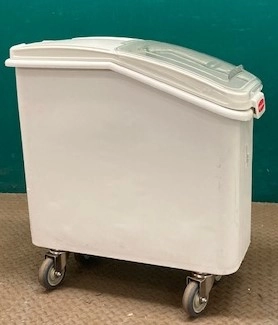 Ingredient Mobile Bin With Sliding Hinged Lid