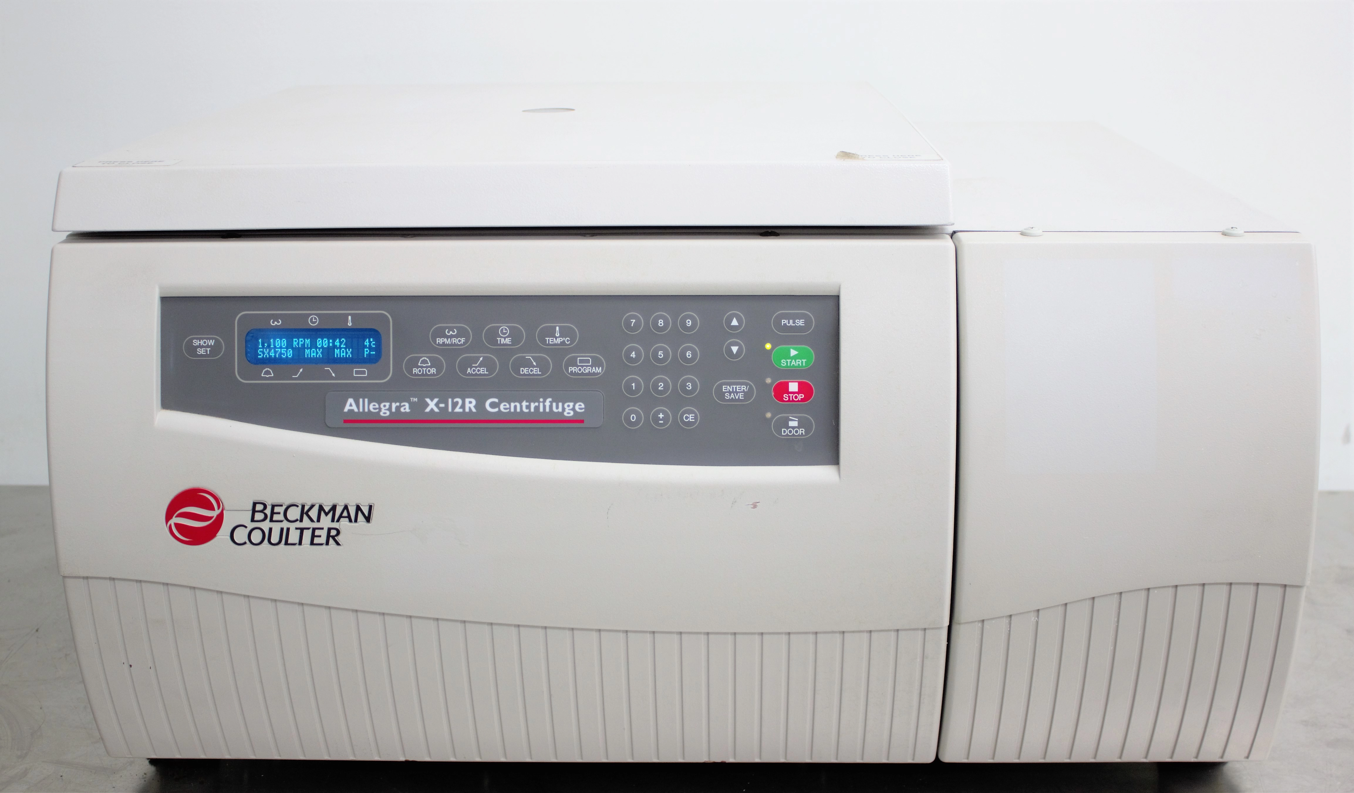 Beckman Coulter Allegra Centrifuge X12R Refrigerated Benchtop Centrifuge with SX4750 Swinging-Bucket Rotor - 3370135