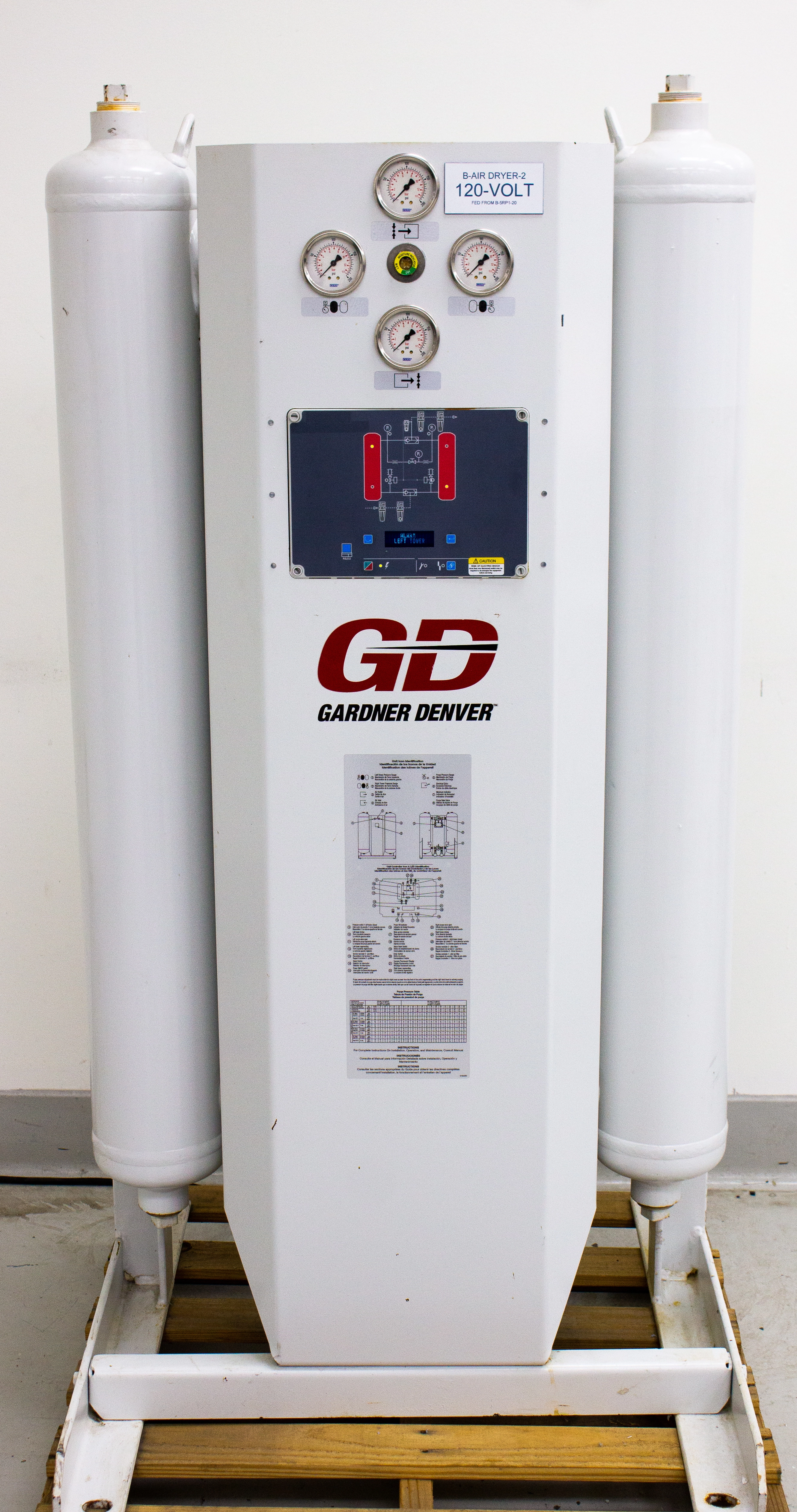 Gardner Denver DGHE-60 Pressure-Swing Regenerative Desiccant Compressed Air Dryer - 3370170