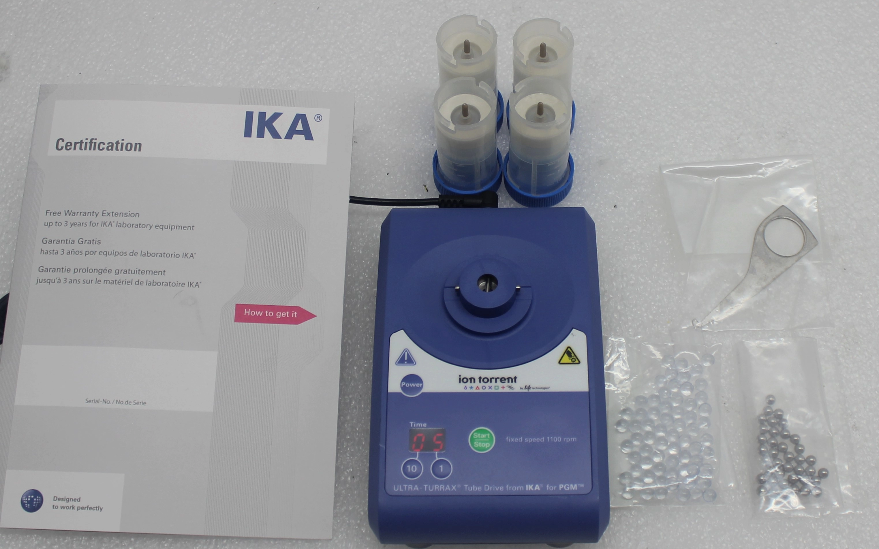 IKA ULTRA-TURRAX Tube Drive for Personal Genome Machine System DNA Sequencing Workflow - 3348726