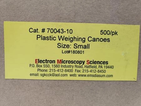 Electron Microscopy Sciences Small Plastic Weighing Canoes 70043-10 500 ...