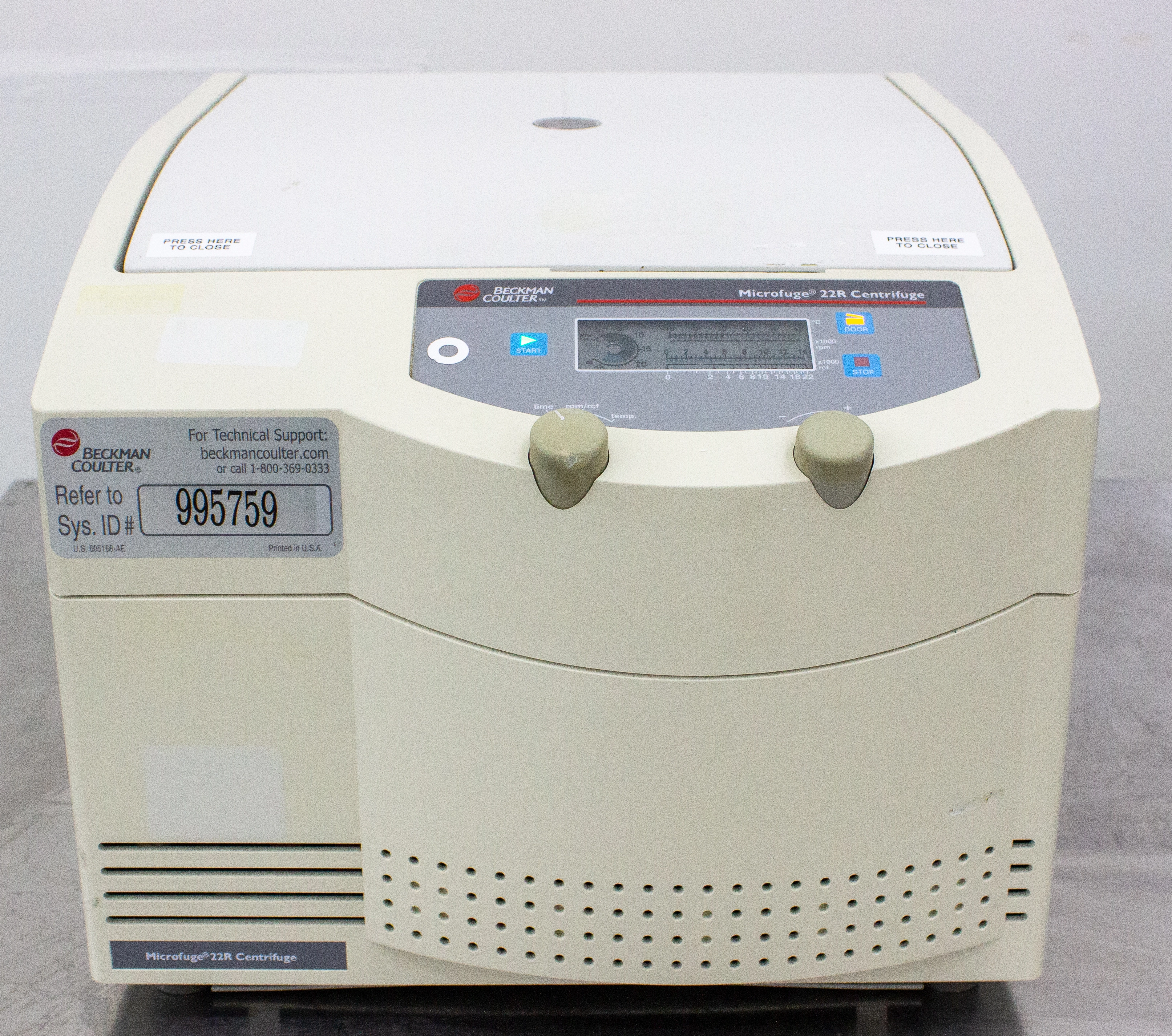 Beckman Coulter Microfuge 22R Refrigerated Centrifuge 368826 - 3370312