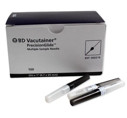 22G BD Vacutainer Eclipse Multi Safety Latex Free Needles Blood Collection with Luer Adapter 48 Needles a Box