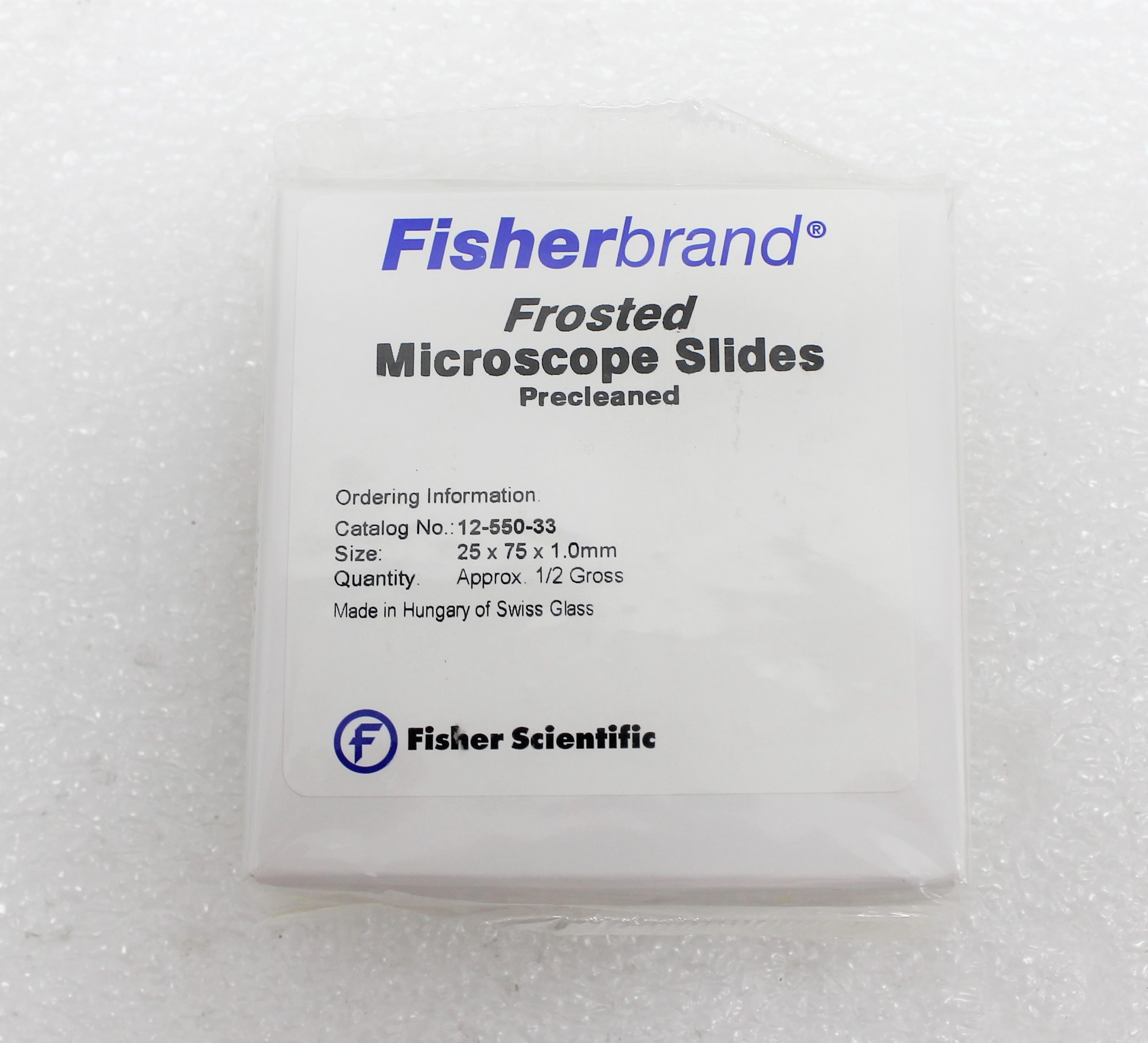 Fisherbrand Frosted Microscope Slides 12-550-33 (Lot of 7 packs) - 3362735