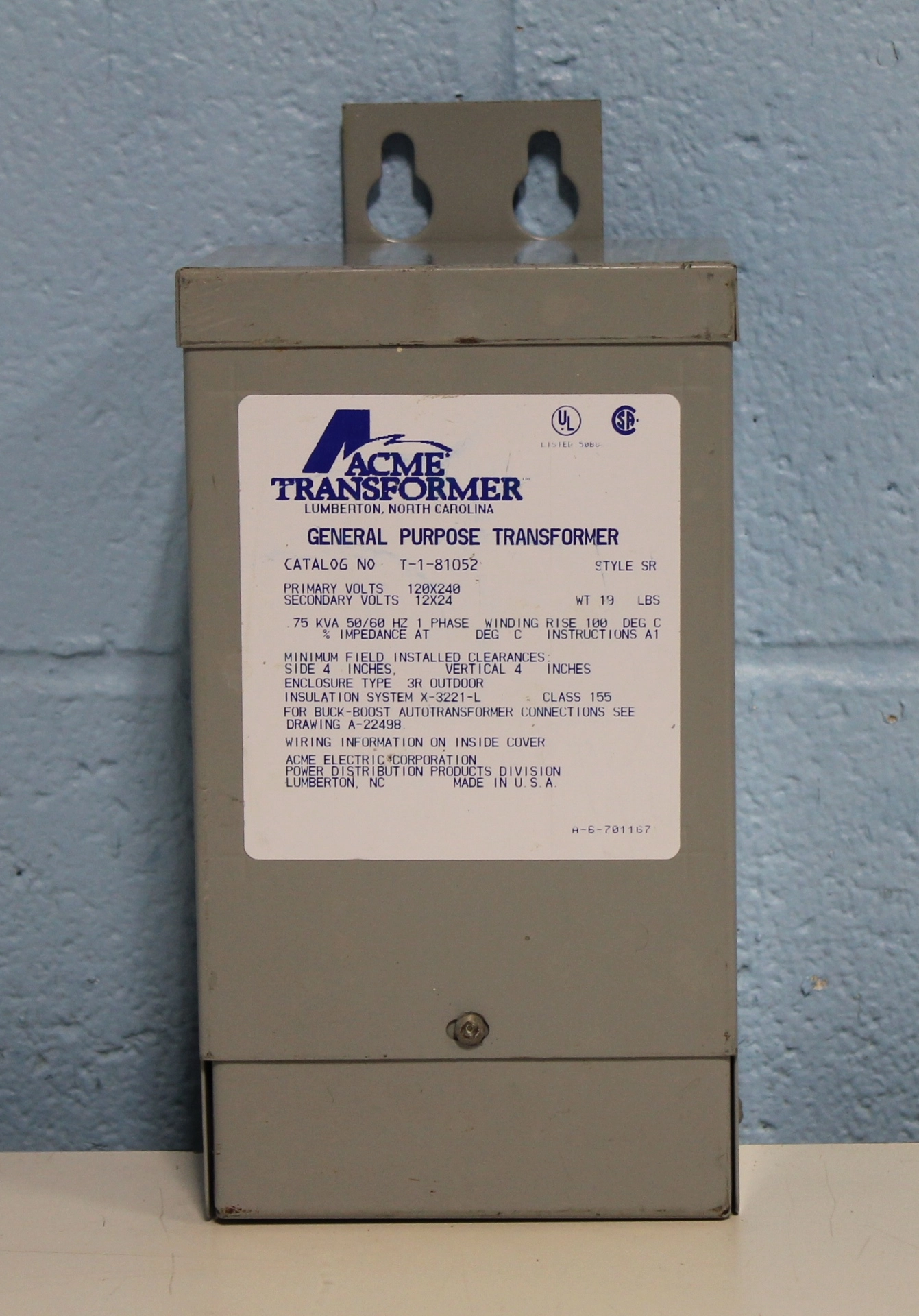 Acme T-1-81052 Buck-Boost Transformer