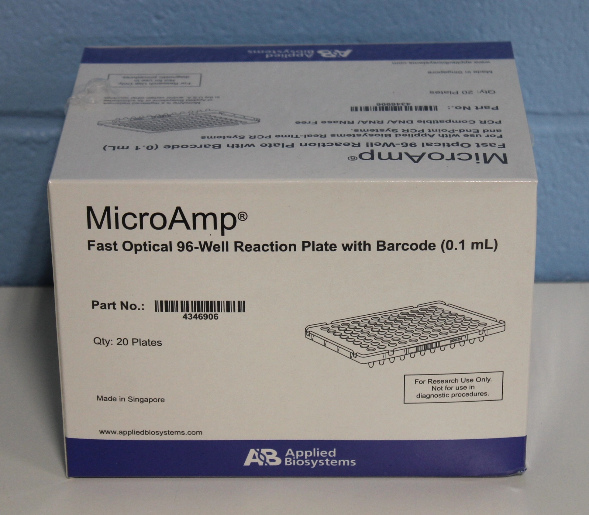 Applied Biosystems MicroAmp Fast Optical 96Well Reaction Plate with